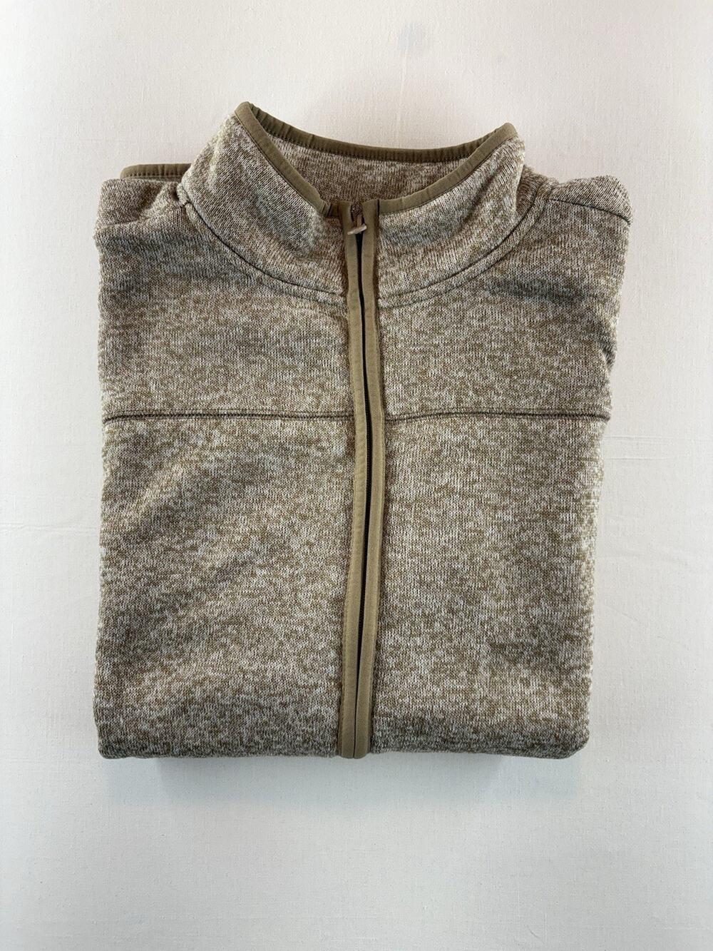 Crown & Ivy Performance Mens Size XXL Full Zip Sleeveless Brown Vest Outdoor‎